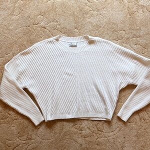 Hollister White Ribbed Knit Top